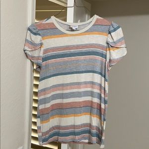 SOLD LuLaRoe Striped Olive Top